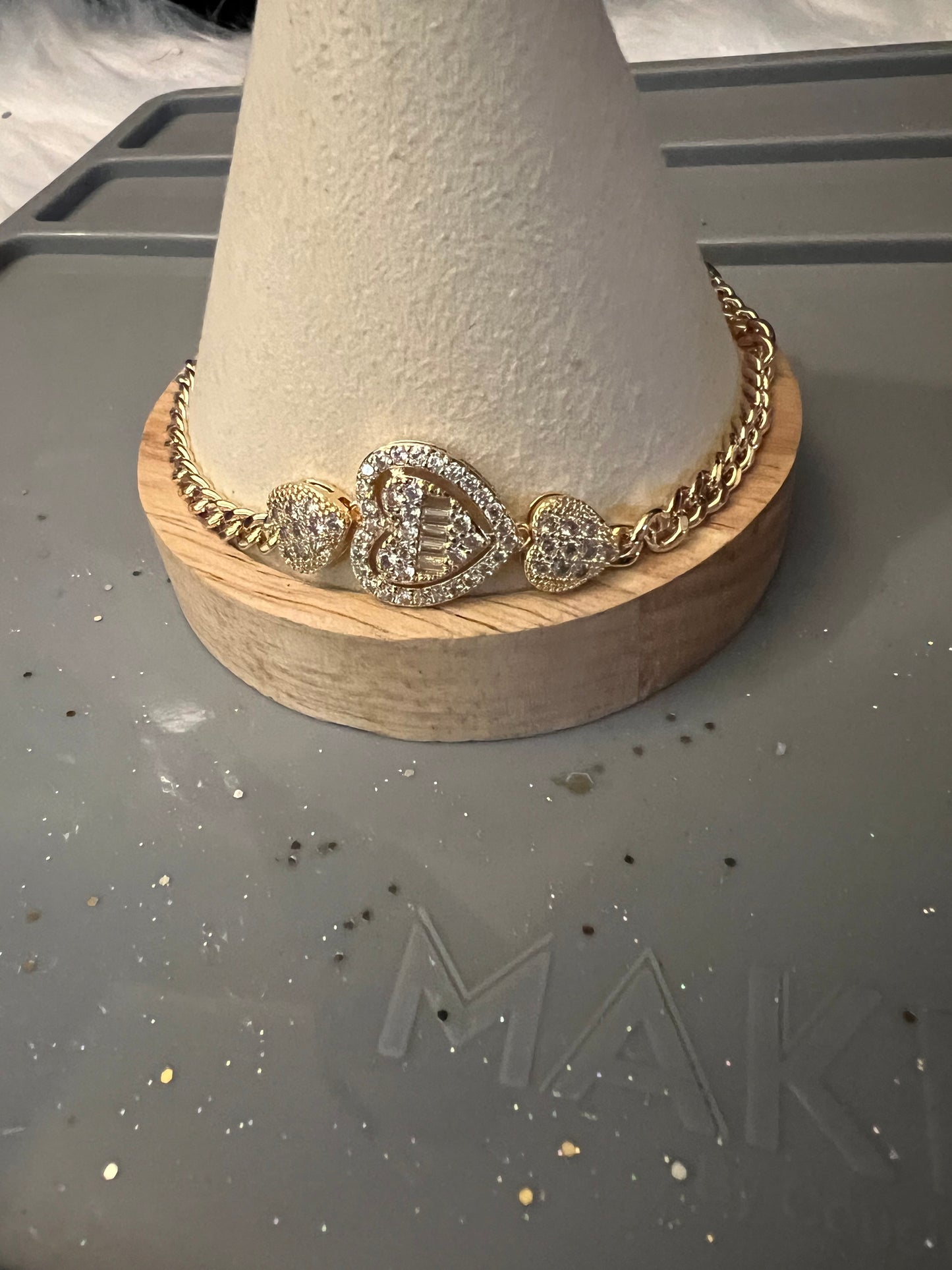 Three gold heart