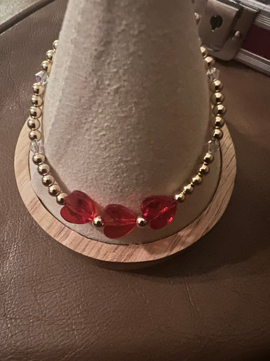 Golden red heart